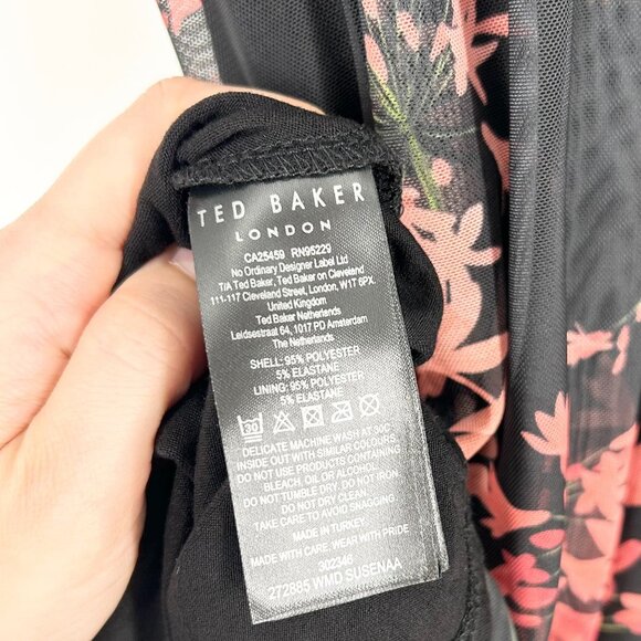 Ted Baker Susensaa Floral Mesh Midi Dress - Picture 10 of 11